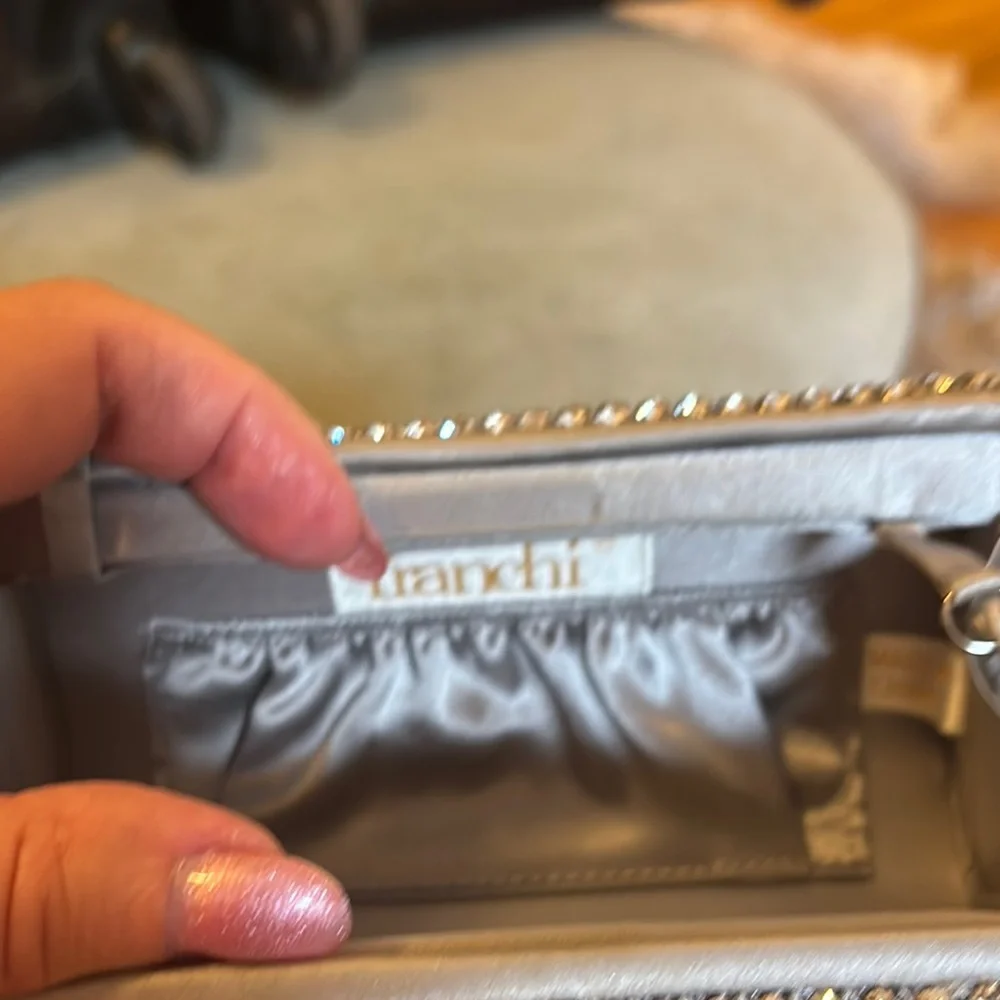 Glamorous Silver Rhinestone Clutch - Picture 3 of 5
